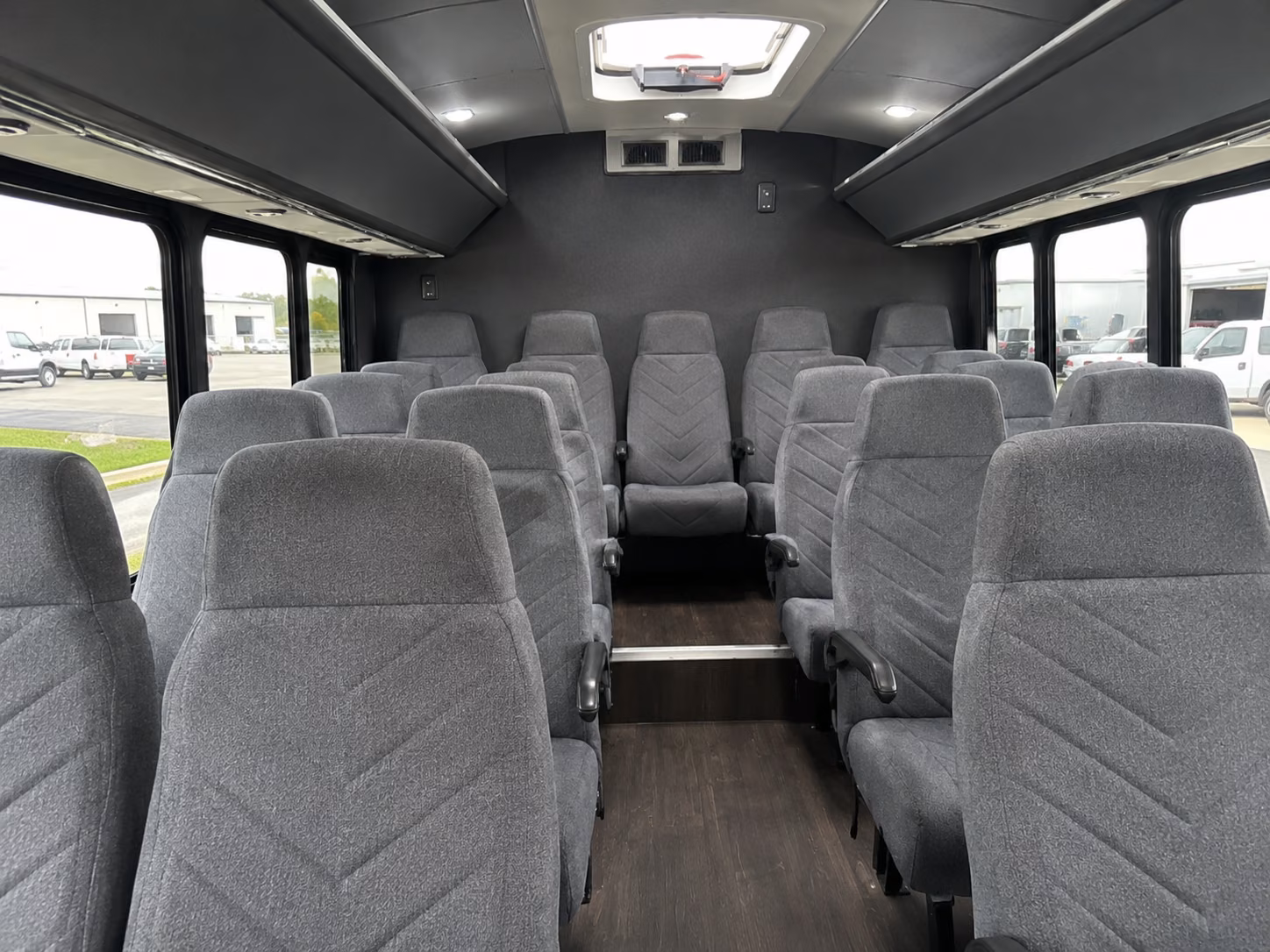 warner robins 18 passenger minibus inside