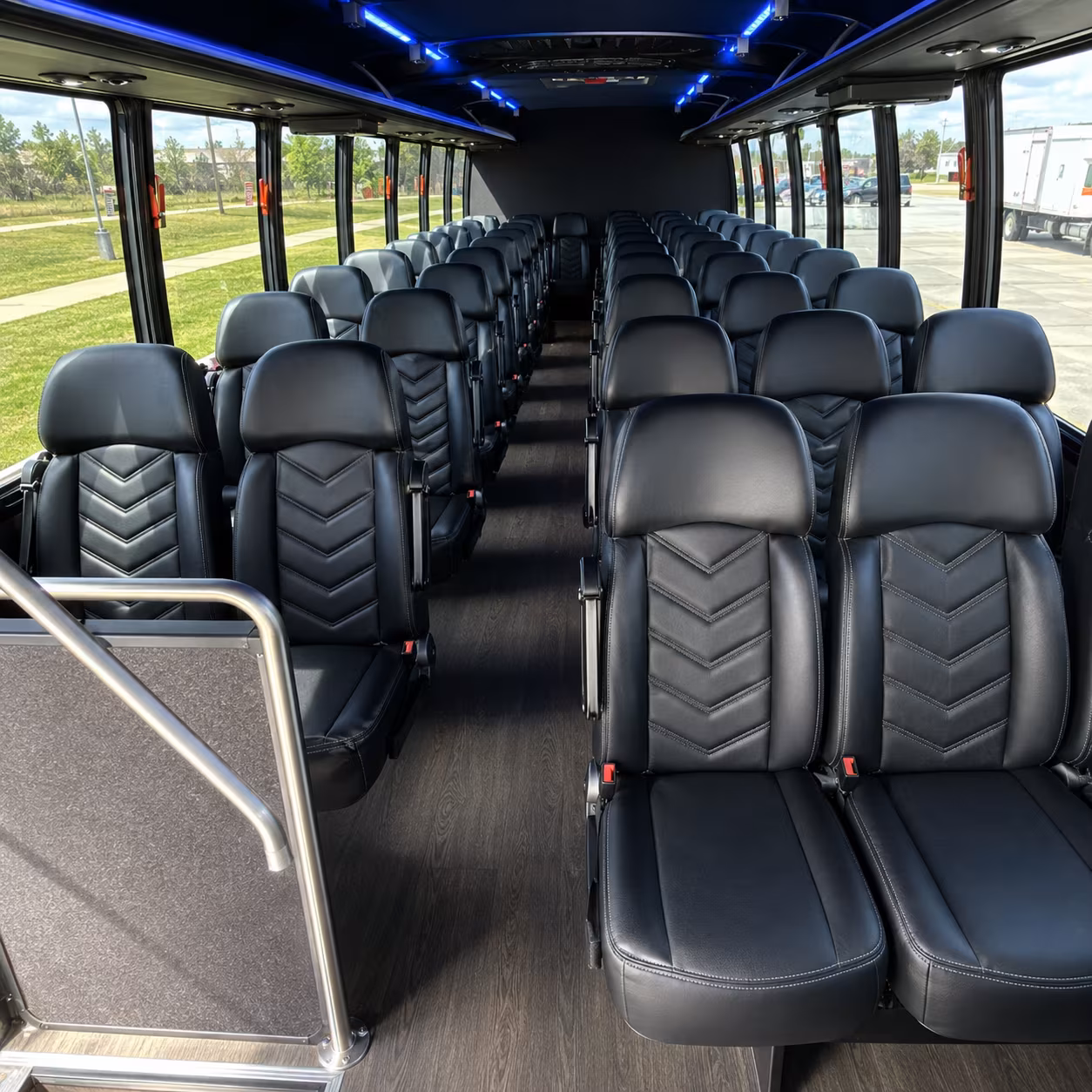 warner robins 25 passenger minibus inside