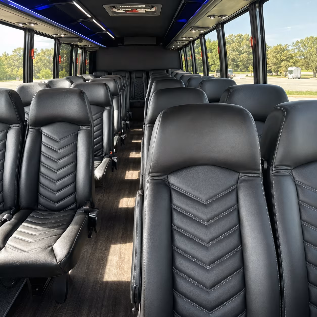 warner robins 25 passenger minibus interior