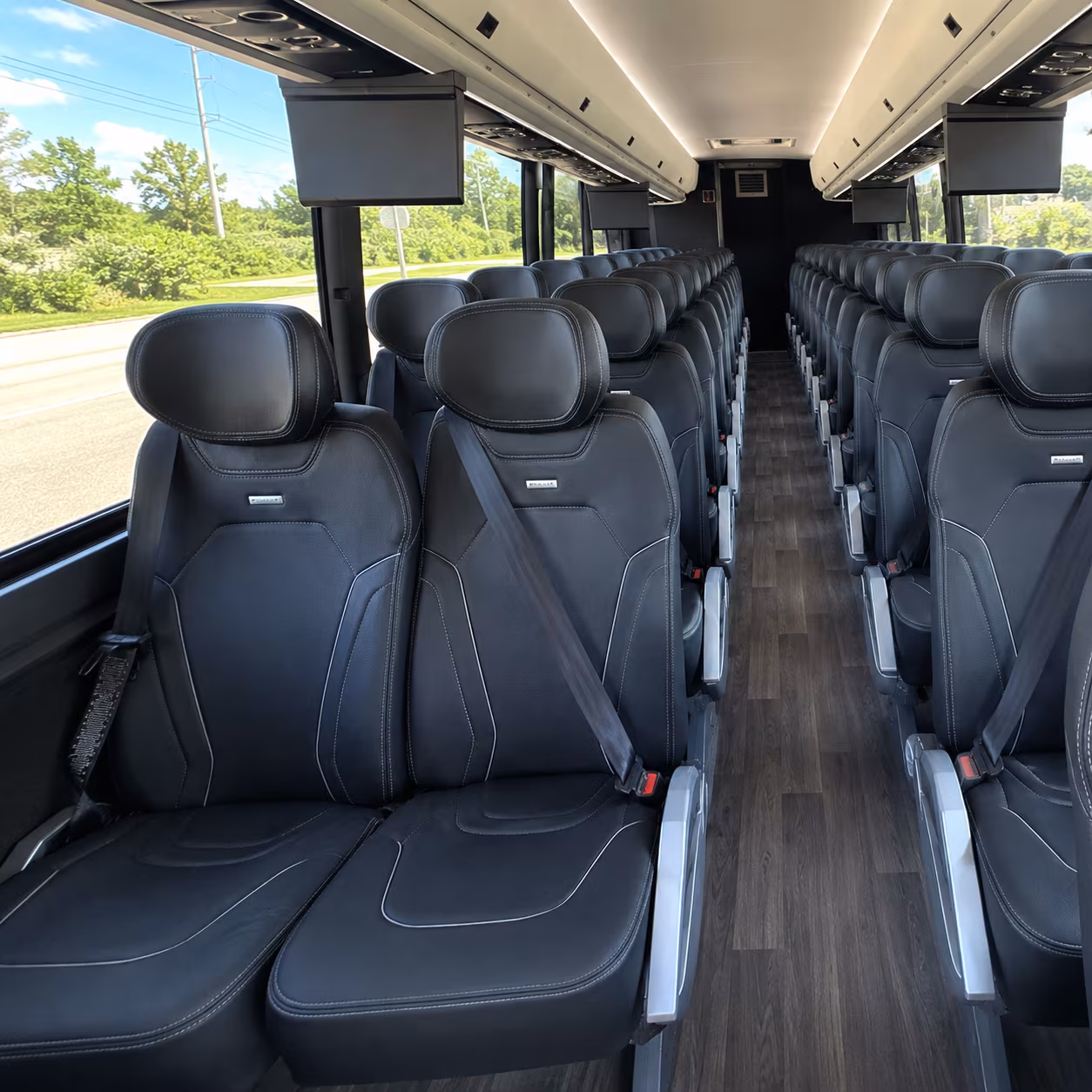 warner robins 56 passenger charter bus inside