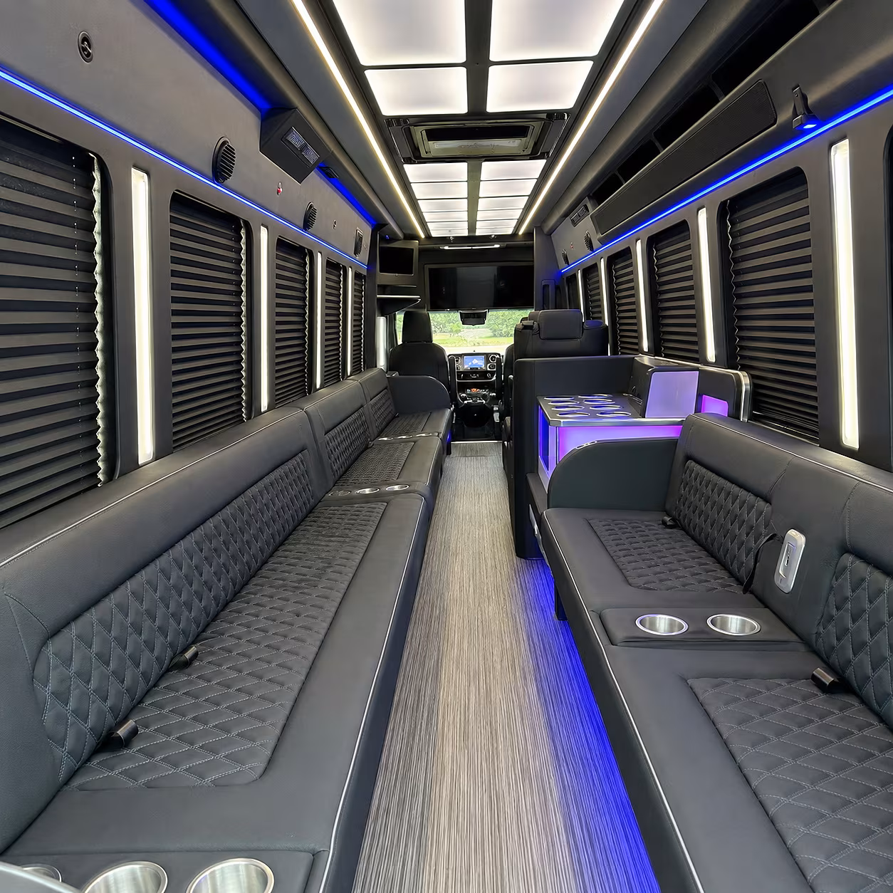 warner robins party bus rental interior